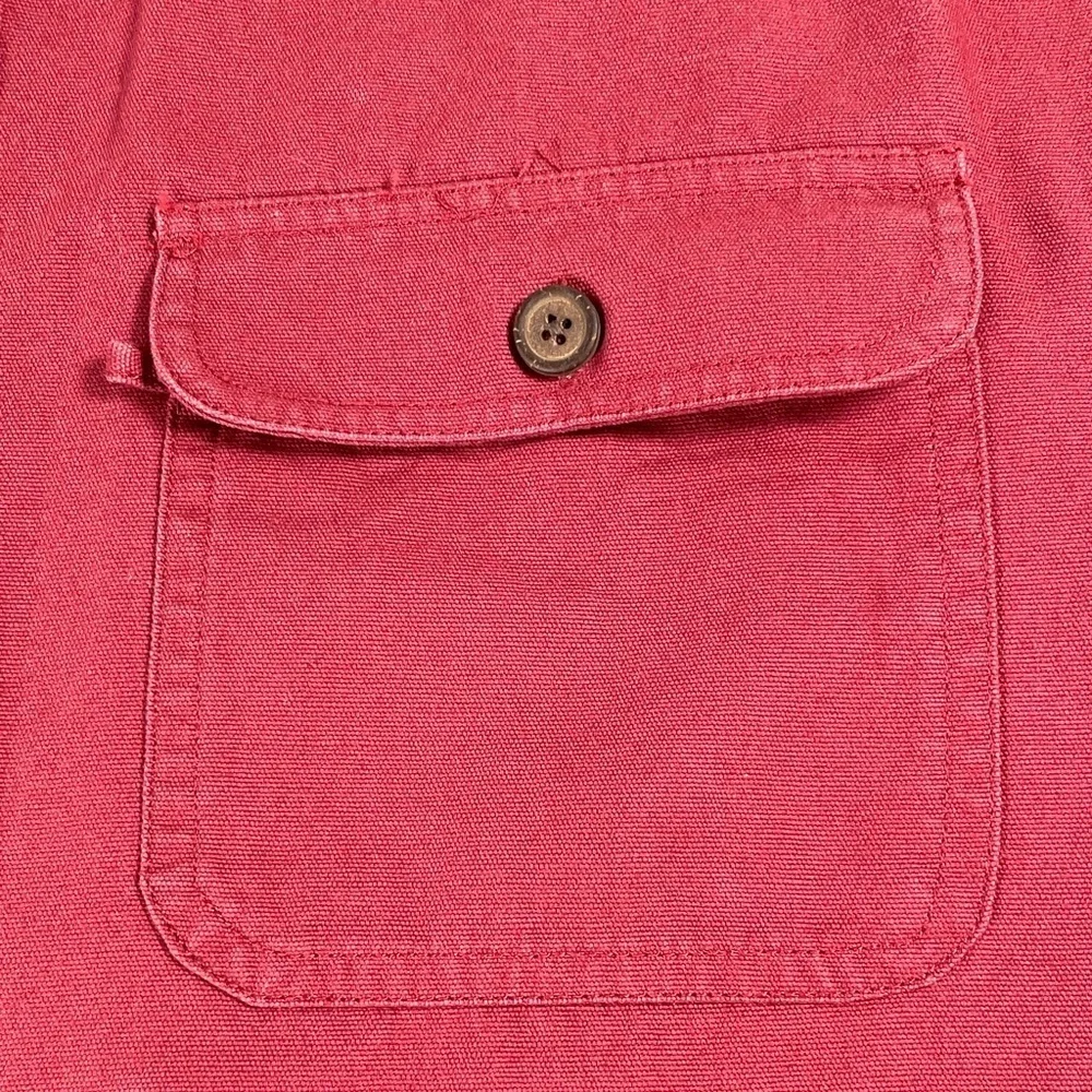 Beau Brummel Red Button-Up Long Sleeve Men’s 100% Cotton Shirt - Large